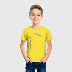 Футболка хлопковая детская Jaguar Motors, цвет: желтый — фото 2