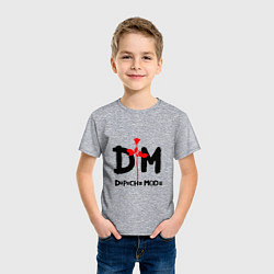 Футболка хлопковая детская Depeche Mode Rose, цвет: меланж — фото 2