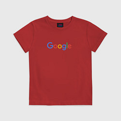 Футболка хлопковая детская Google, цвет: красный