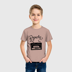 Футболка хлопковая детская Depeche Mode: Tape, цвет: пыльно-розовый — фото 2