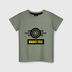 Футболка хлопковая детская Vault-tec, цвет: авокадо