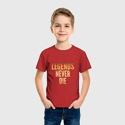 Футболка хлопковая детская Legends Never Die: Gold, цвет: красный — фото 2