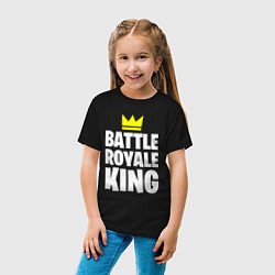 Футболка хлопковая детская Battle Royale King, цвет: черный — фото 2