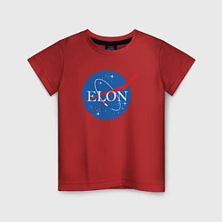 Футболка хлопковая детская Elon NASA, цвет: красный