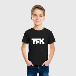 Футболка хлопковая детская TFK: White Logo, цвет: черный — фото 2