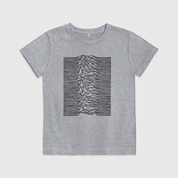 Футболка хлопковая детская Unknown Pleasures, цвет: меланж