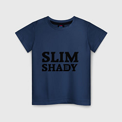 Футболка хлопковая детская Slim Shady: Big E, цвет: тёмно-синий