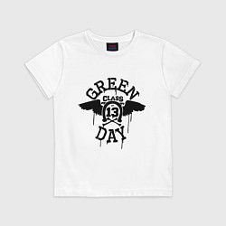 Футболка хлопковая детская Green Day: Class of 13, цвет: белый