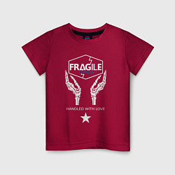 Футболка хлопковая детская Fragile Express, цвет: маджента