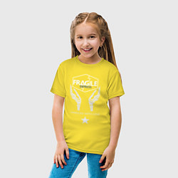 Футболка хлопковая детская Fragile Express, цвет: желтый — фото 2