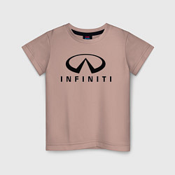 Футболка хлопковая детская Infiniti logo, цвет: пыльно-розовый