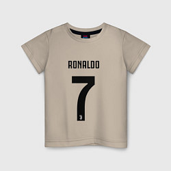 Футболка хлопковая детская RONALDO 7, цвет: миндальный