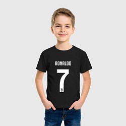 Футболка хлопковая детская RONALDO 7, цвет: черный — фото 2