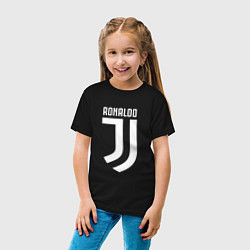 Футболка хлопковая детская Ronaldo CR7, цвет: черный — фото 2