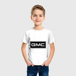 Футболка хлопковая детская GMC logo, цвет: белый — фото 2