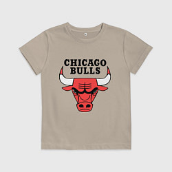 Футболка хлопковая детская Chicago Bulls, цвет: миндальный