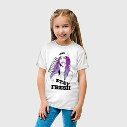 Футболка хлопковая детская Kids stay fresh, цвет: белый — фото 2