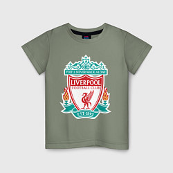 Футболка хлопковая детская Liverpool FC, цвет: авокадо