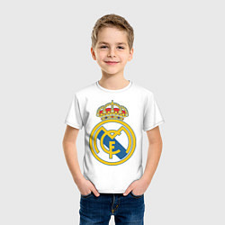 Футболка хлопковая детская Real Madrid FC, цвет: белый — фото 2