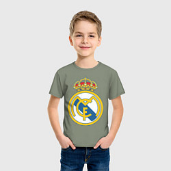 Футболка хлопковая детская Real Madrid FC, цвет: авокадо — фото 2