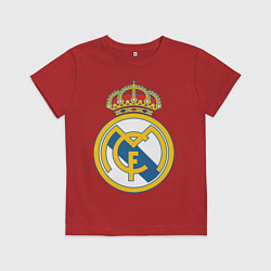 Футболка хлопковая детская Real Madrid FC, цвет: красный