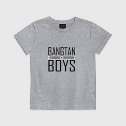 Футболка хлопковая детская BANGTAN BOYS, цвет: меланж