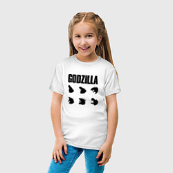 Футболка хлопковая детская Godzilla Mood, цвет: белый — фото 2
