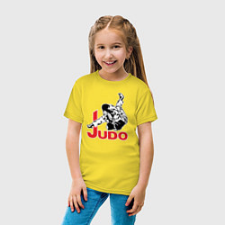 Футболка хлопковая детская Judo Master, цвет: желтый — фото 2