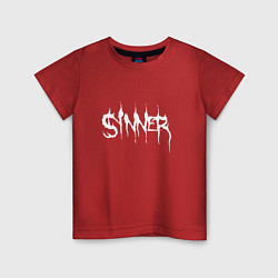 Футболка хлопковая детская Real Sinner, цвет: красный