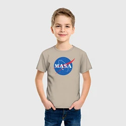Футболка хлопковая детская NASA: Masa, цвет: миндальный — фото 2