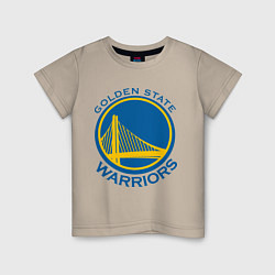 Футболка хлопковая детская Golden state Warriors, цвет: миндальный