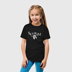 Футболка хлопковая детская Skyrim, цвет: черный — фото 2