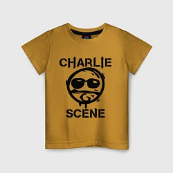 Футболка хлопковая детская HU: Charlie Scene, цвет: горчичный