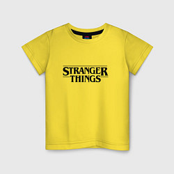 Футболка хлопковая детская Stranger Things, цвет: желтый
