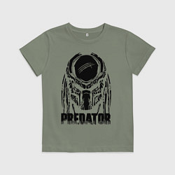 Футболка хлопковая детская Predator Mask, цвет: авокадо