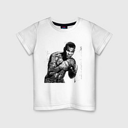 Футболка хлопковая детская Myke Tyson: Boxing, цвет: белый