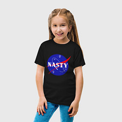 Футболка хлопковая детская Nasty NASA, цвет: черный — фото 2