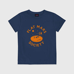 Футболка хлопковая детская Flat Mars Society, цвет: тёмно-синий