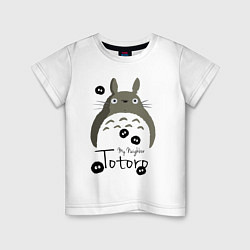 Футболка хлопковая детская My Neighbor Totoro, цвет: белый