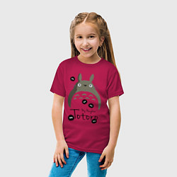 Футболка хлопковая детская My Neighbor Totoro, цвет: маджента — фото 2