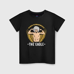 Футболка хлопковая детская Khabib: The Eagle, цвет: черный