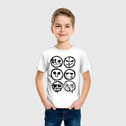 Футболка хлопковая детская HU Masks, цвет: белый — фото 2