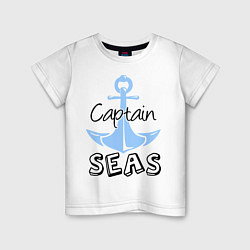 Футболка хлопковая детская Captain seas, цвет: белый