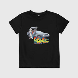 Футболка хлопковая детская Back to the future, цвет: черный