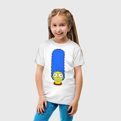 Футболка хлопковая детская Marge Face, цвет: белый — фото 2