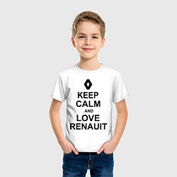 Футболка хлопковая детская Keep Calm & Love Renauit, цвет: белый — фото 2