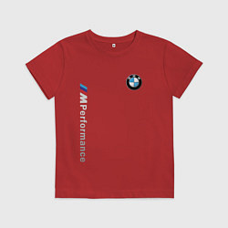 Футболка хлопковая детская BMW M PERFORMANCE БМВ, цвет: красный