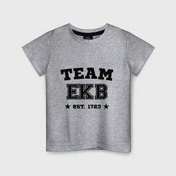 Футболка хлопковая детская Team EKB est. 1723, цвет: меланж