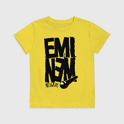 Футболка хлопковая детская Eminem recovery, цвет: желтый
