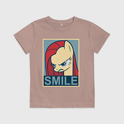 Футболка хлопковая детская MLP: Smile, цвет: пыльно-розовый